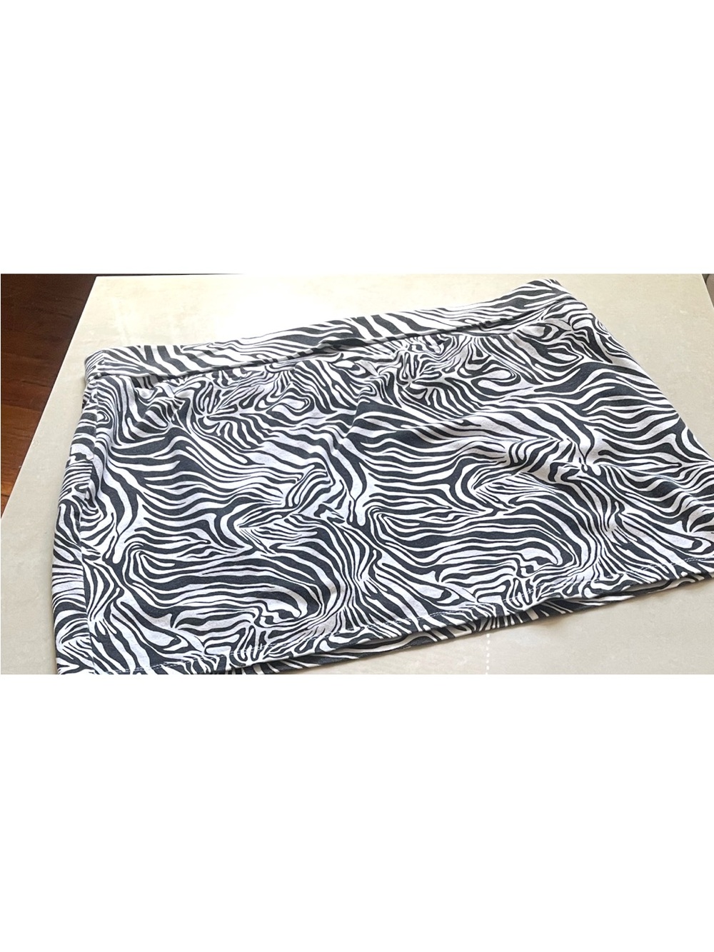 No Boundaries Black & White Zebra Print Mini Skirt